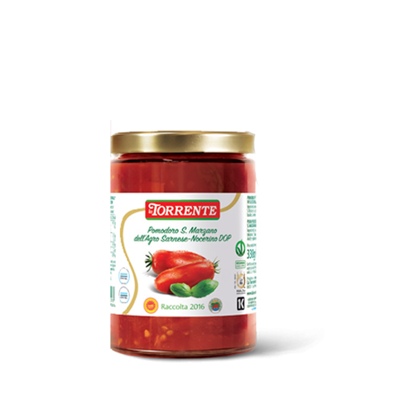 Acquista Pomodori Pelati S. Marzano DOP con basilico fresco Gr. 330 online